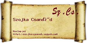 Szojka Csanád névjegykártya