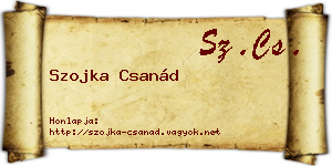Szojka Csanád névjegykártya